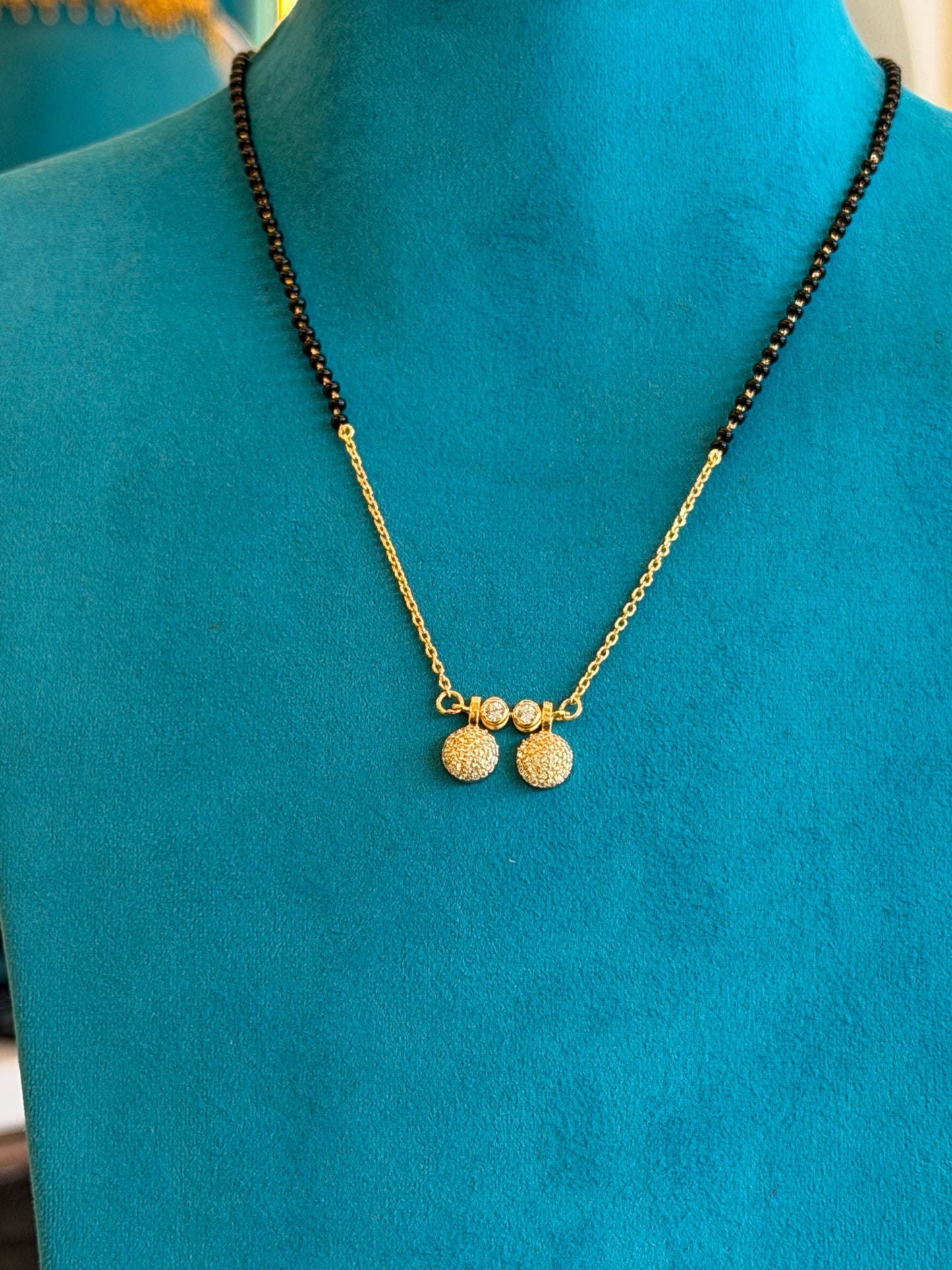 MANGALYA / MANGALSUTAR FANCY CHAIN 92.5 SILVER GOLD POLISHED (4590)