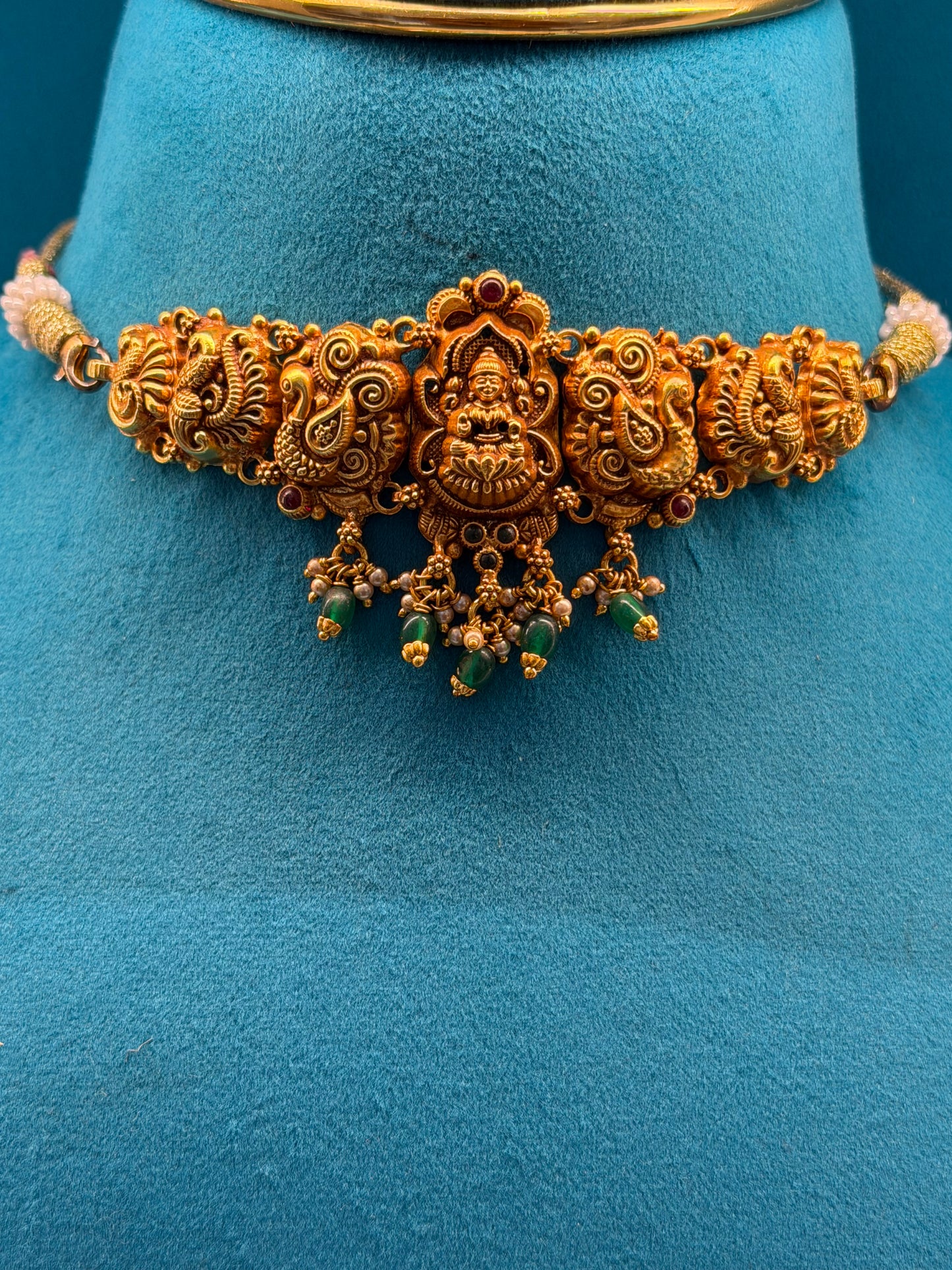 Short Choker / Bajuband 92.5 Silver Gold Polish Fancy (9790)