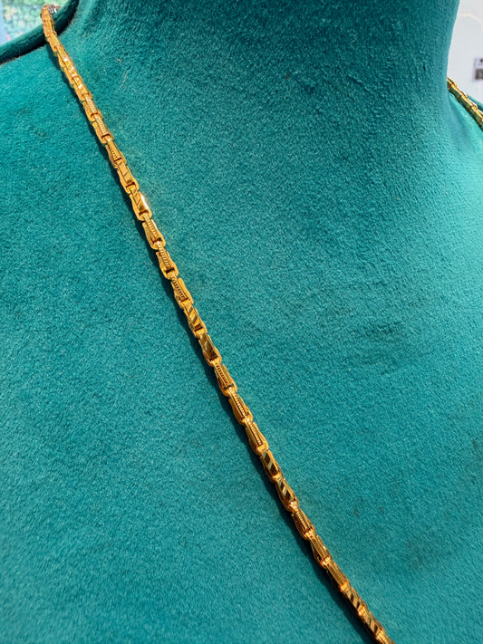 MANGALYA / MANGALSUTAR CHAIN 92.5 SILVER GOLD POLISHED (4561)
