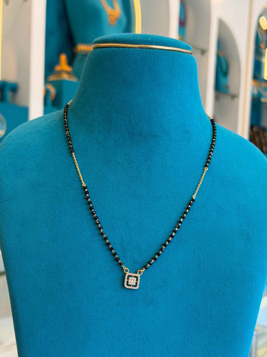 MANGALYA / MANGALSUTAR FANCY CHAIN 92.5 SILVER GOLD POLISHED (4578)