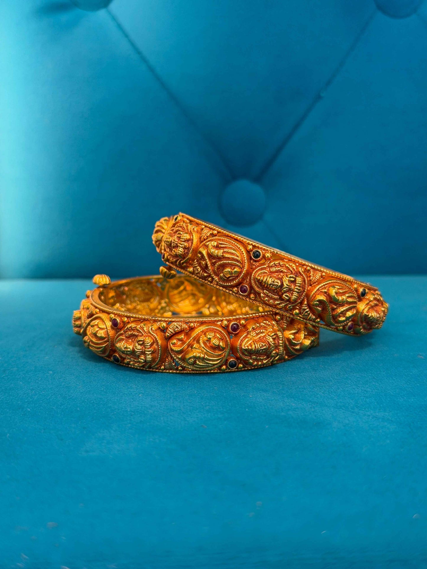 BANGLE 92.5 SILVER GOLD POLISHED (2665)