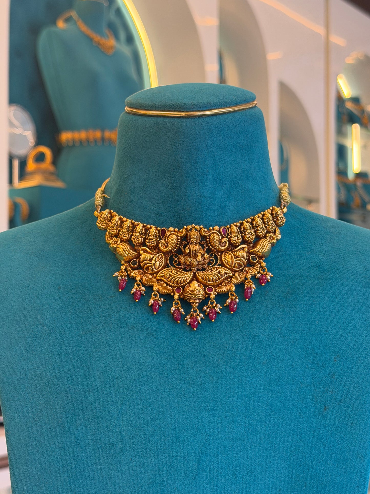 Short Choker in 92.5 Silver Gold Polish (9848)