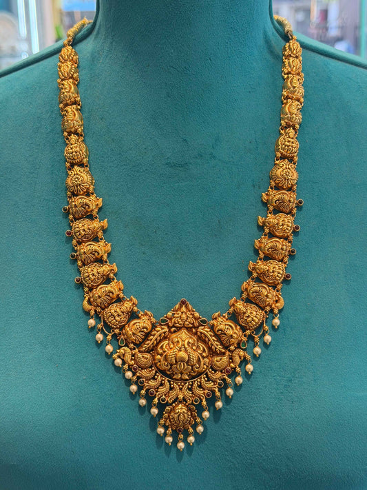 Long Necklace in 92.5 Silver Gold Polish (7125)