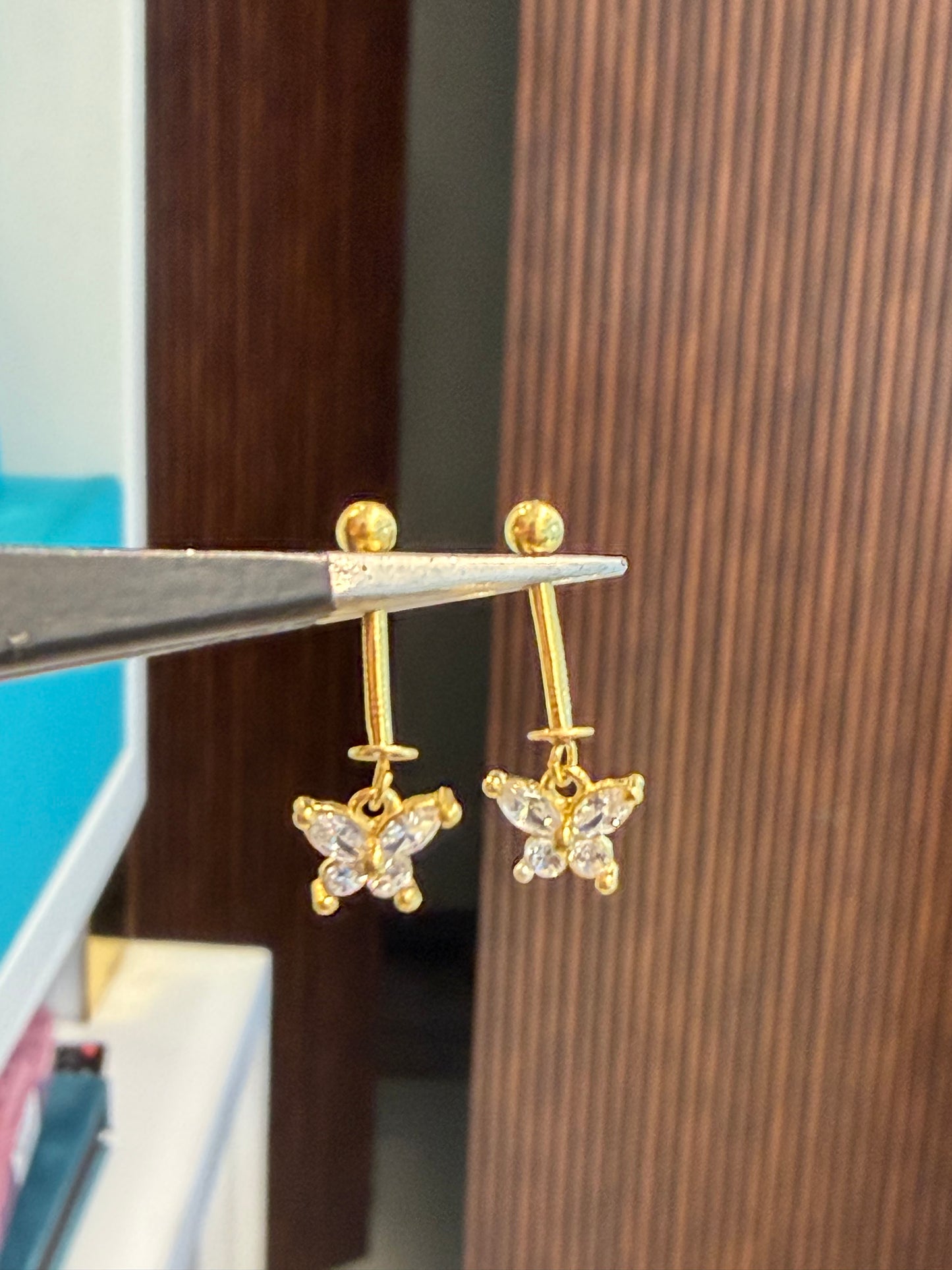 Bugadi Earrings 92.5 Silver Gold Polished (3721)