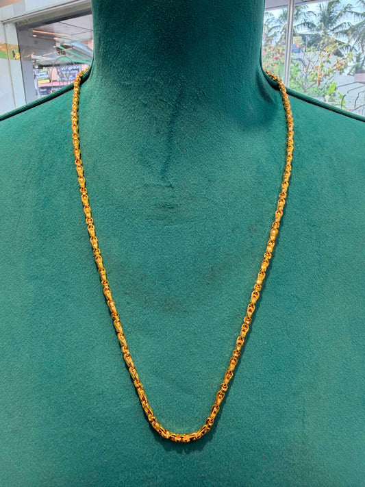 MANGALYA / MANGALSUTAR CHAIN 92.5 SILVER GOLD POLISHED (4564)