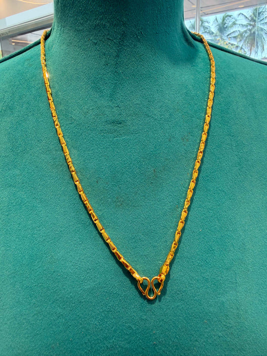 MANGALYA / MANGALSUTAR CHAIN 92.5 SILVER GOLD POLISHED (4561)