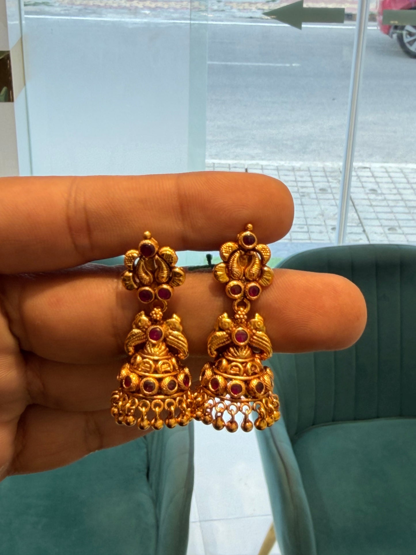 JUMKI 92.5 SILVER GOLD POLISHED BIG SIZE (51240)