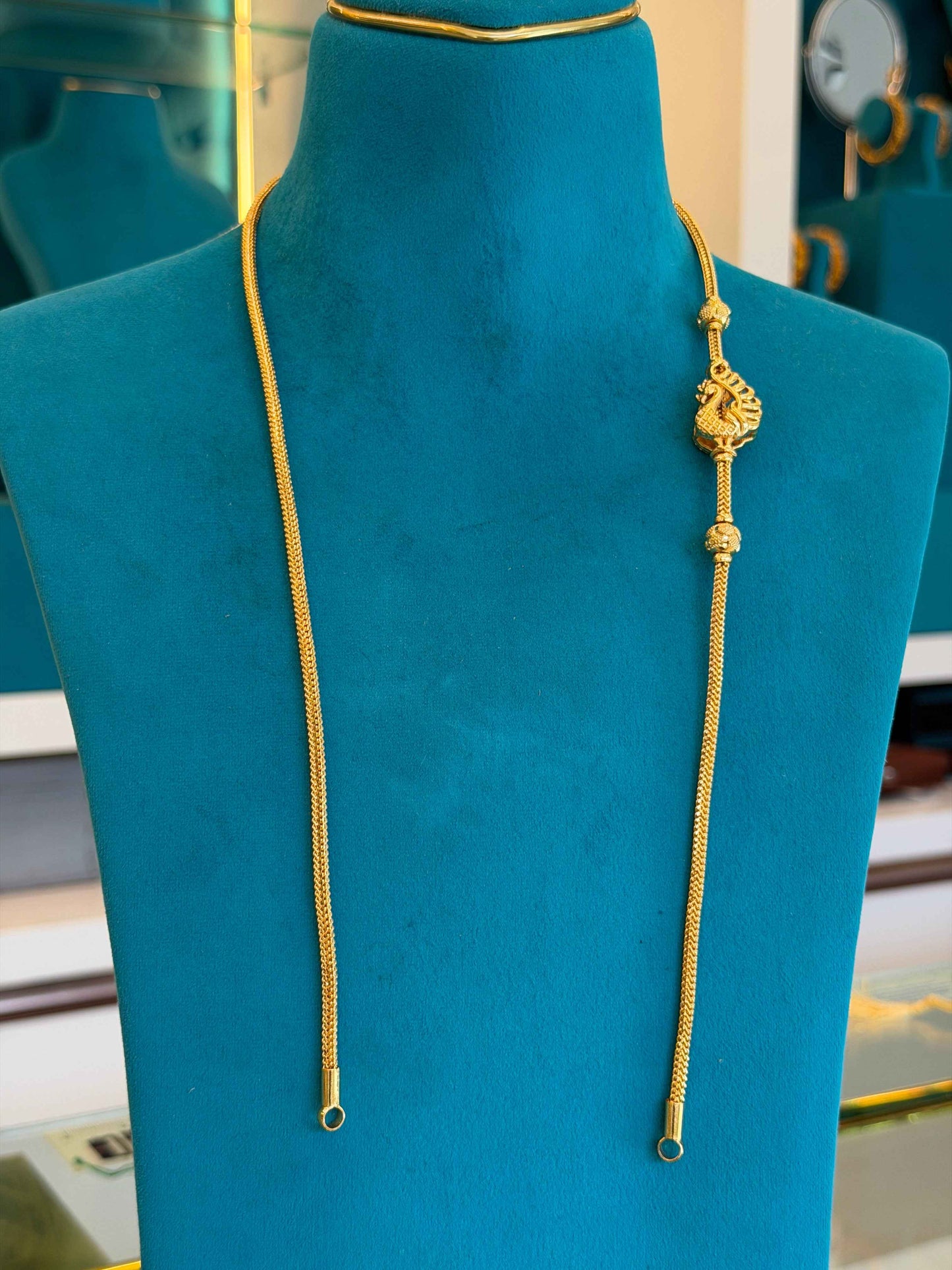 MOP MANGALYA / MANGALSUTAR CHAIN 92.5 SILVER GOLD POLISHED (4566)
