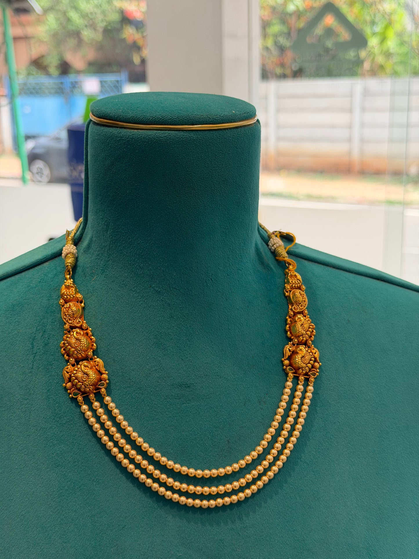 Beads Chain in 92.5 Silver Gold Polished (6732)