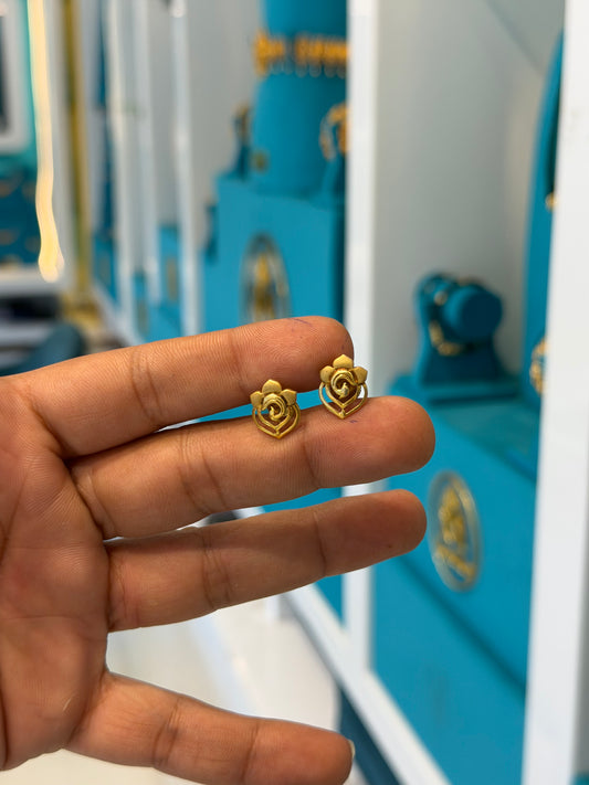 EARINGS/TOPS 92.5 SILVER GOLD POLISHED (1021)