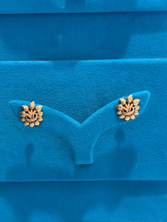 EARINGS/TOPS 92.5 SILVER GOLD POLISHED (1020)