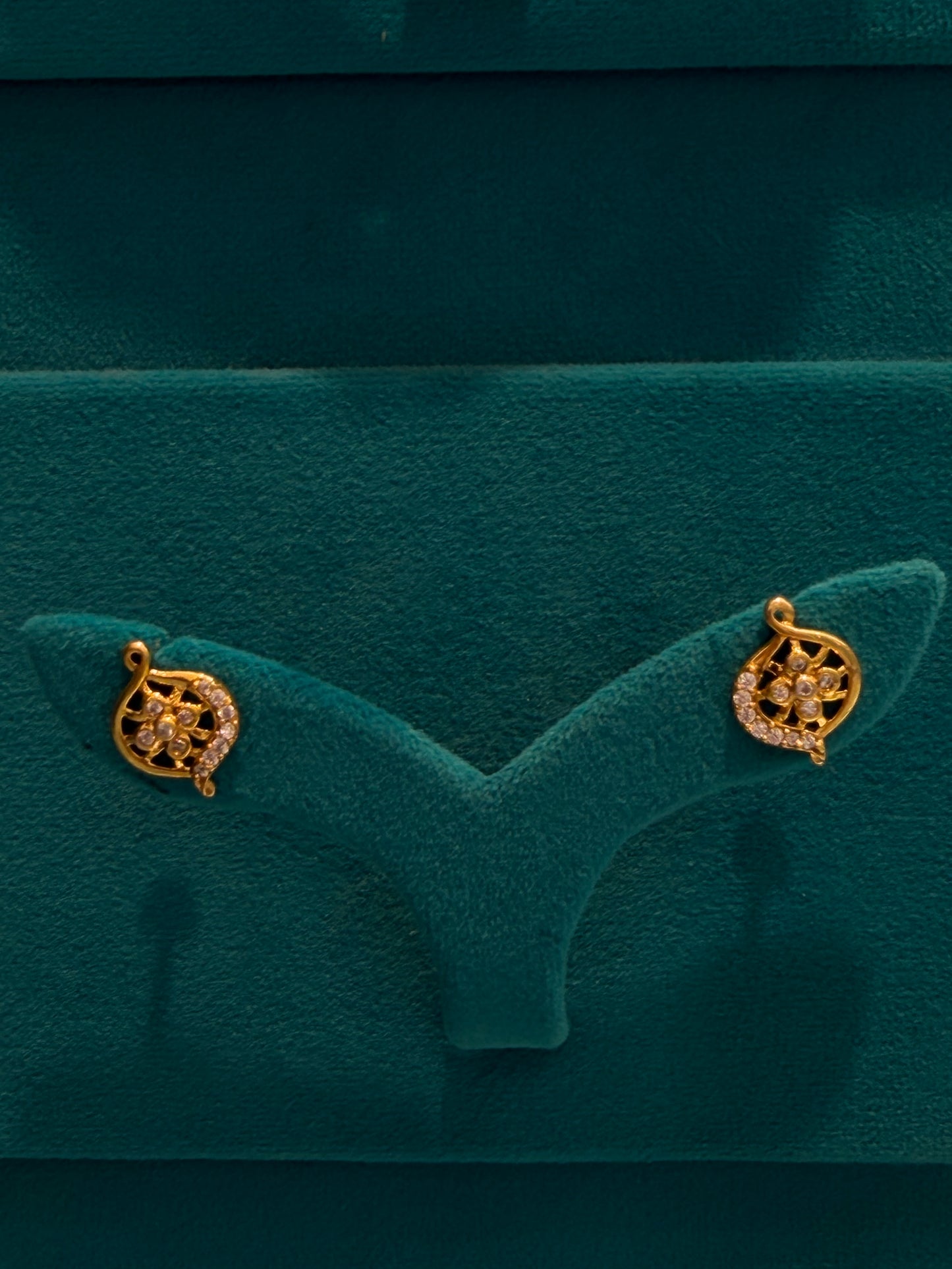 EARINGS/TOPS 92.5 SILVER GOLD POLISHED (1014)