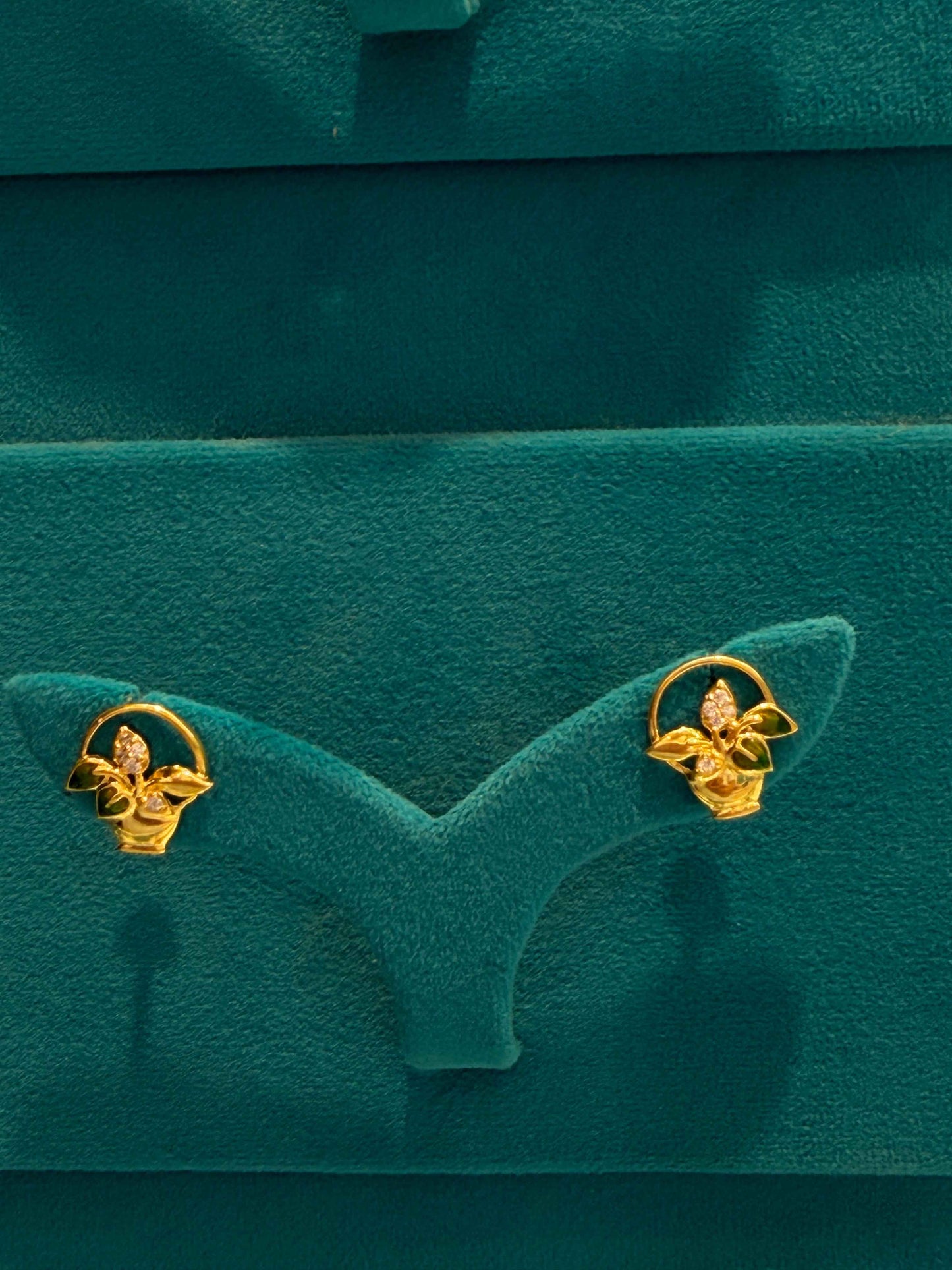 EARINGS/TOPS 92.5 SILVER GOLD POLISHED (1013)
