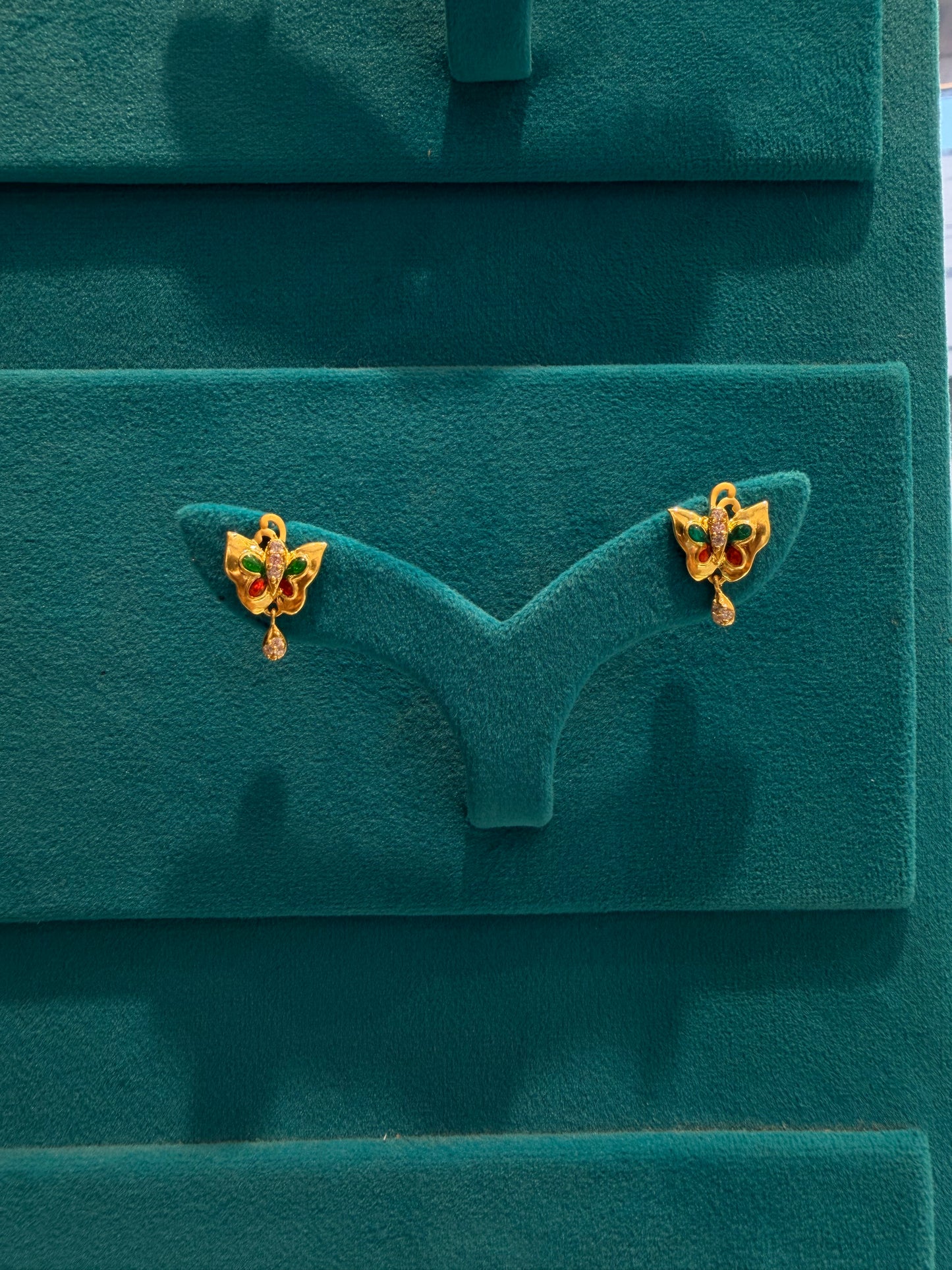EARINGS/TOPS 92.5 SILVER GOLD POLISHED (1035)