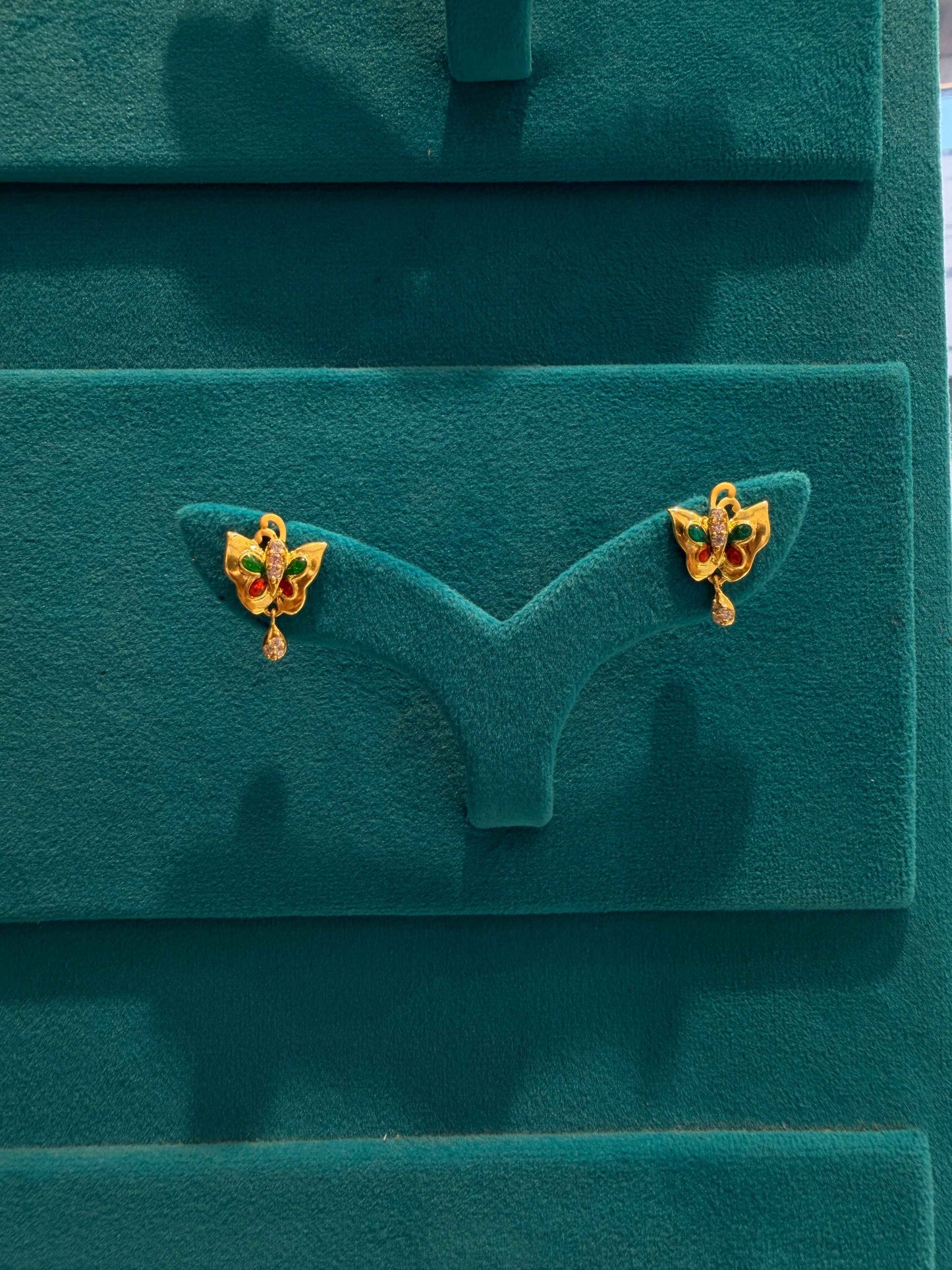 EARINGS/TOPS 92.5 SILVER GOLD POLISHED (1035)