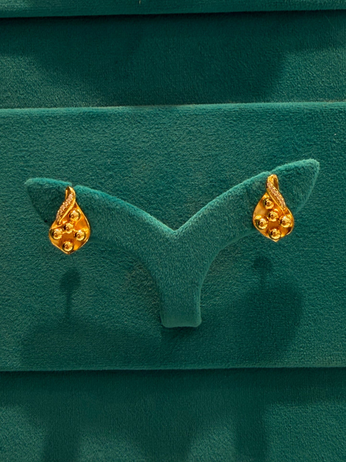 EARINGS/TOPS 92.5 SILVER GOLD POLISHED (1032)