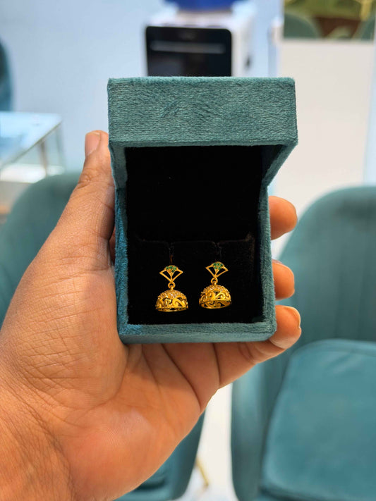 EARINGS/TOPS 92.5 SILVER GOLD POLISHED (1029)