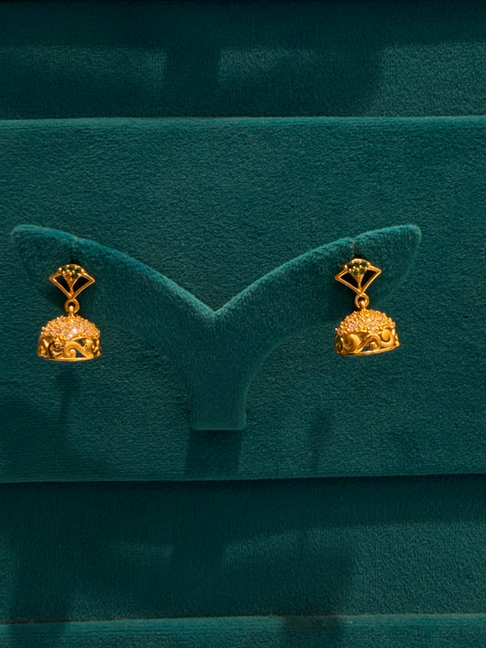 EARINGS/TOPS 92.5 SILVER GOLD POLISHED (1029)
