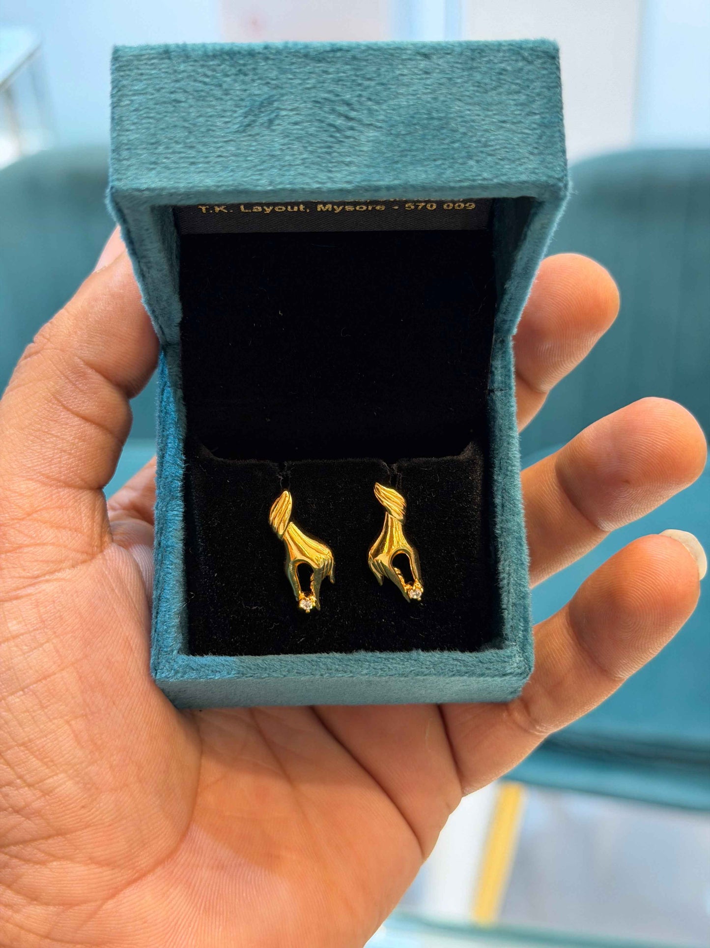 EARINGS/TOPS 92.5 SILVER GOLD POLISHED (1027)