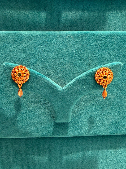 EARINGS/TOPS 92.5 SILVER GOLD POLISHED (1025)