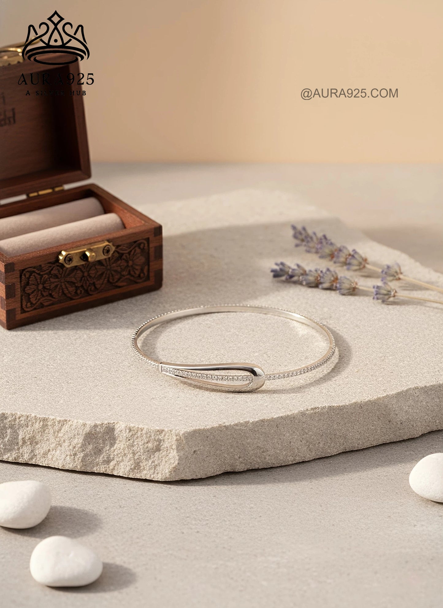 Sleek Interlocking Pave Link Bracelet | 925 Sterling Silver SLB-3633