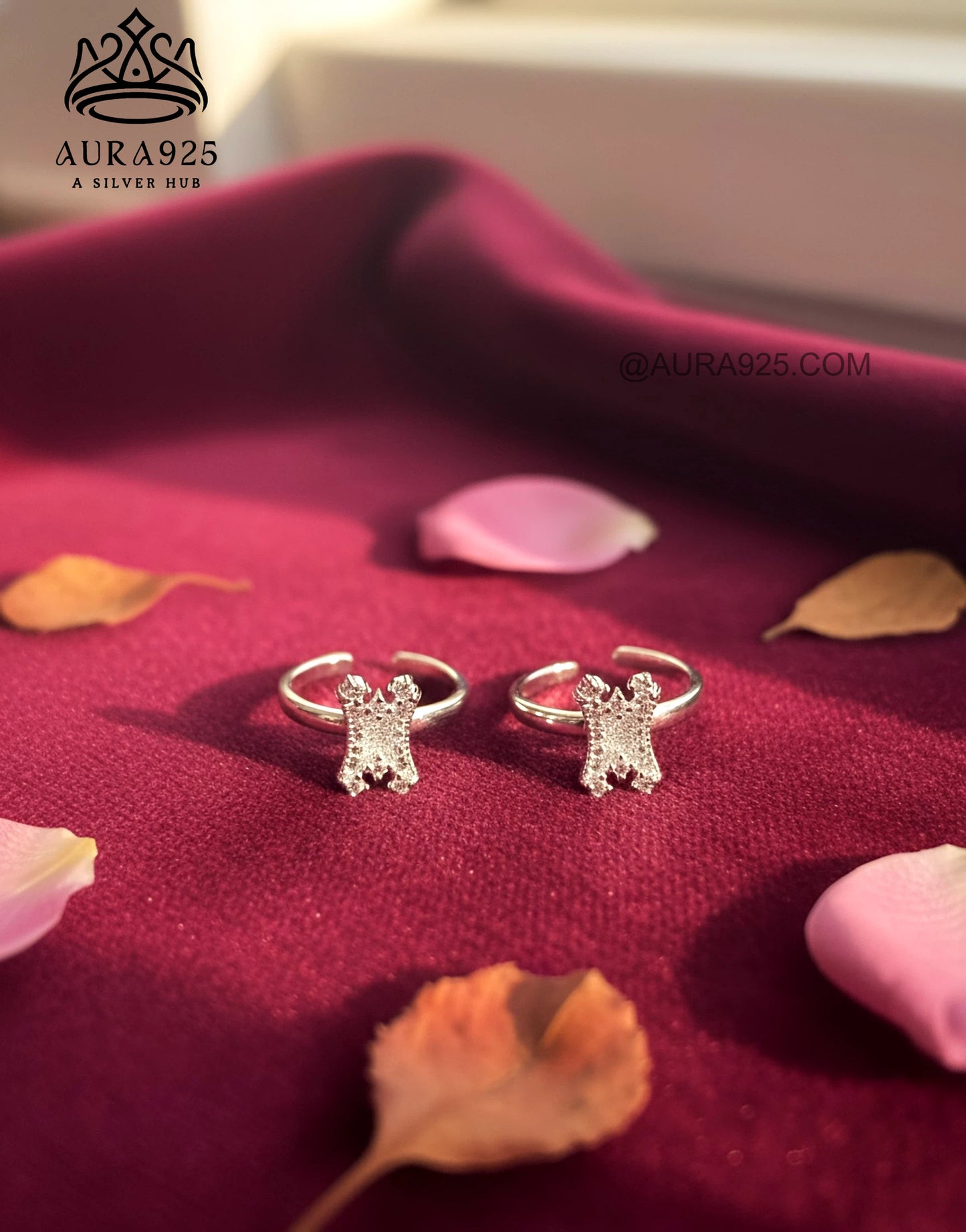 Sparkling Silver 925 Adjustable Toe Rings SLTR-9924