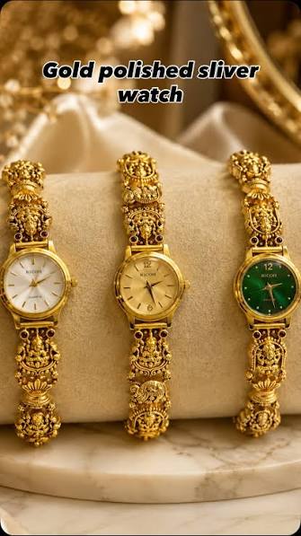 Women's 925 Sterling Silver Gold Plated Watch – Premium Designer Timepiece