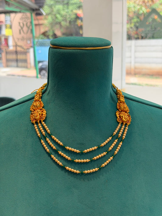 Beads Chain in 92.5 Silver Gold Polished (6731)