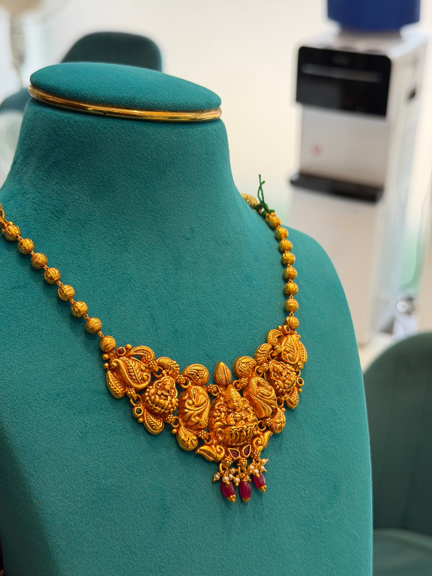 Short Necklace 92.5 Silver Gold Polish (9775)