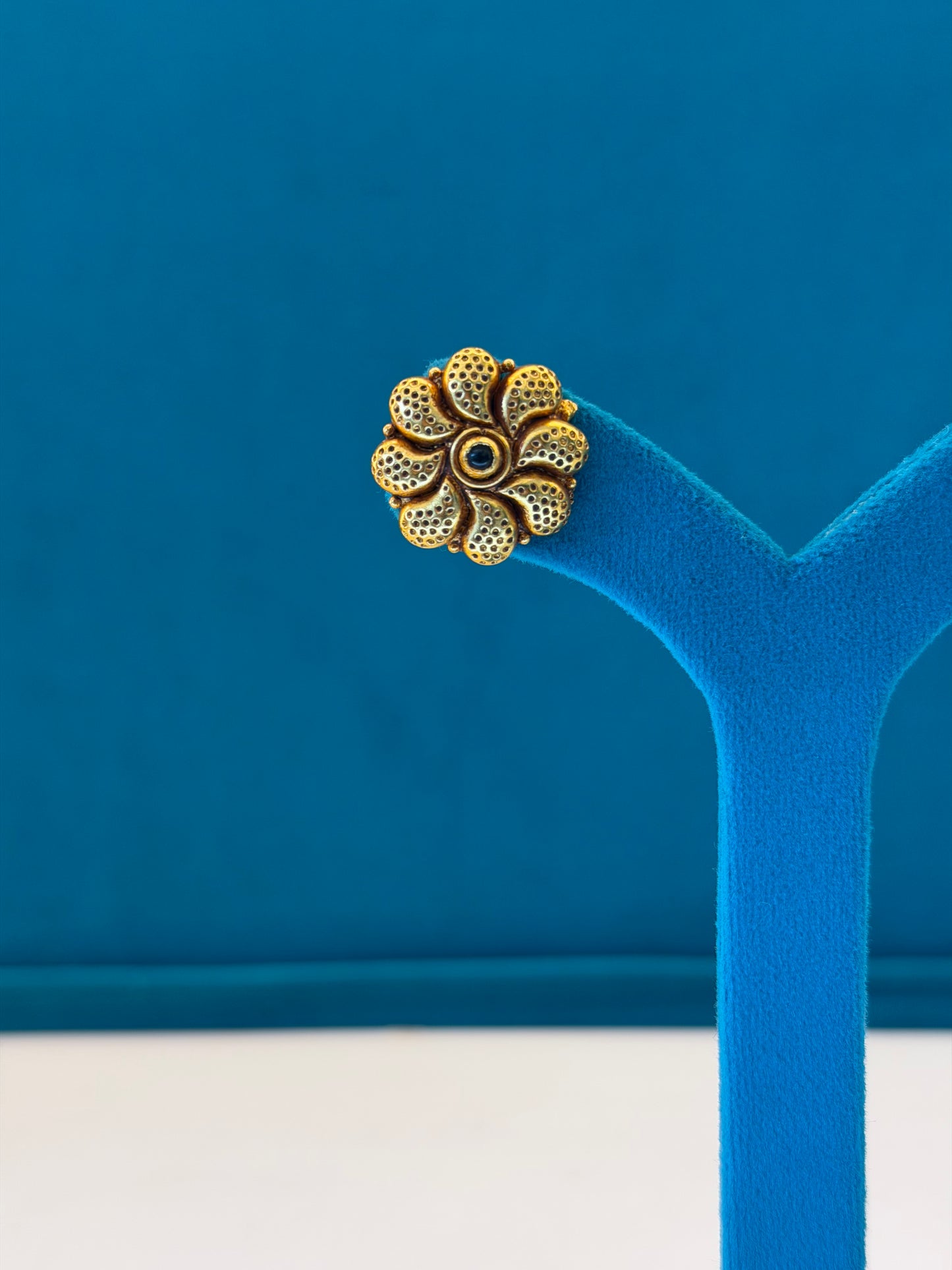 EARINGS/TOPS 92.5 SILVER GOLD POLISHED (1039)