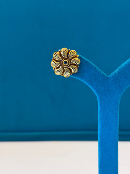 EARINGS/TOPS 92.5 SILVER GOLD POLISHED (1039)