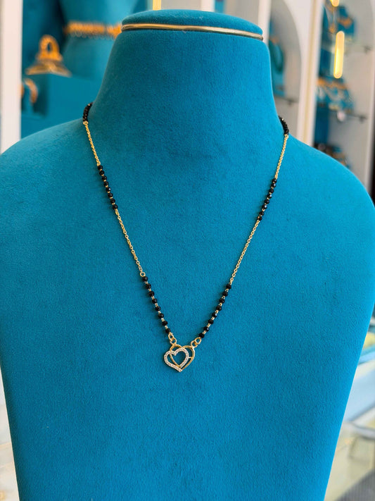 MANGALYA / MANGALSUTAR FANCY CHAIN 92.5 SILVER GOLD POLISHED (4581)