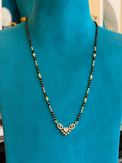 MANGALYA / MANGALSUTAR FANCY CHAIN 92.5 SILVER GOLD POLISHED (4585)