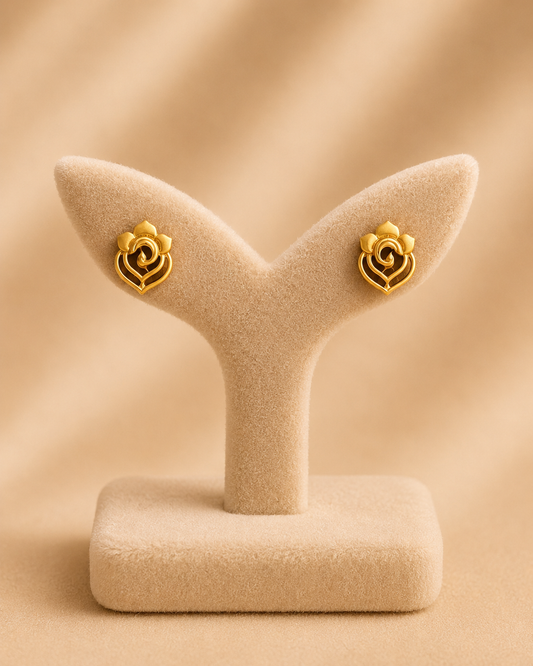 EARINGS/TOPS 92.5 SILVER GOLD POLISHED (1021)