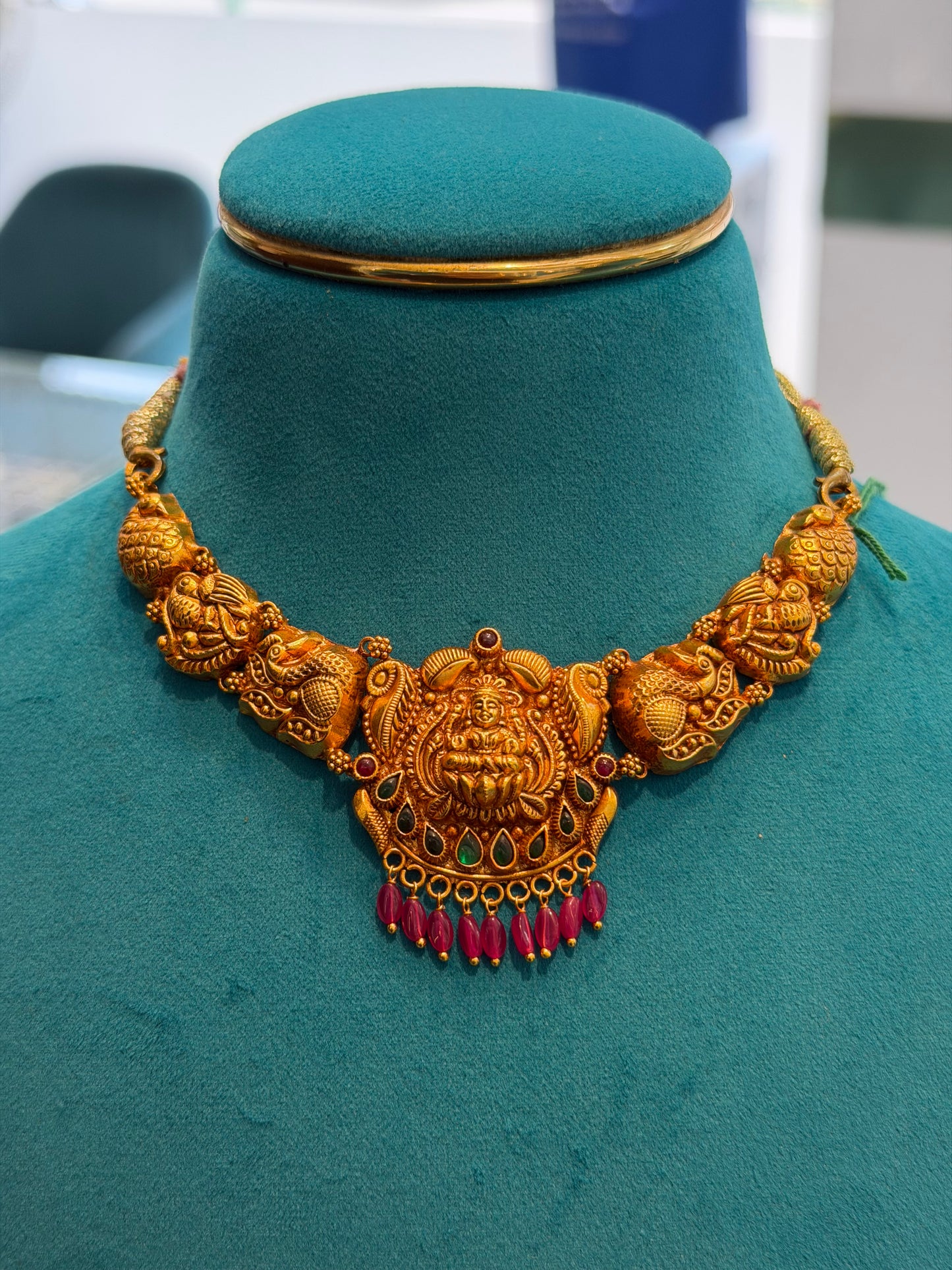 Short Necklace 92.5 Silver Gold Polish (9776)