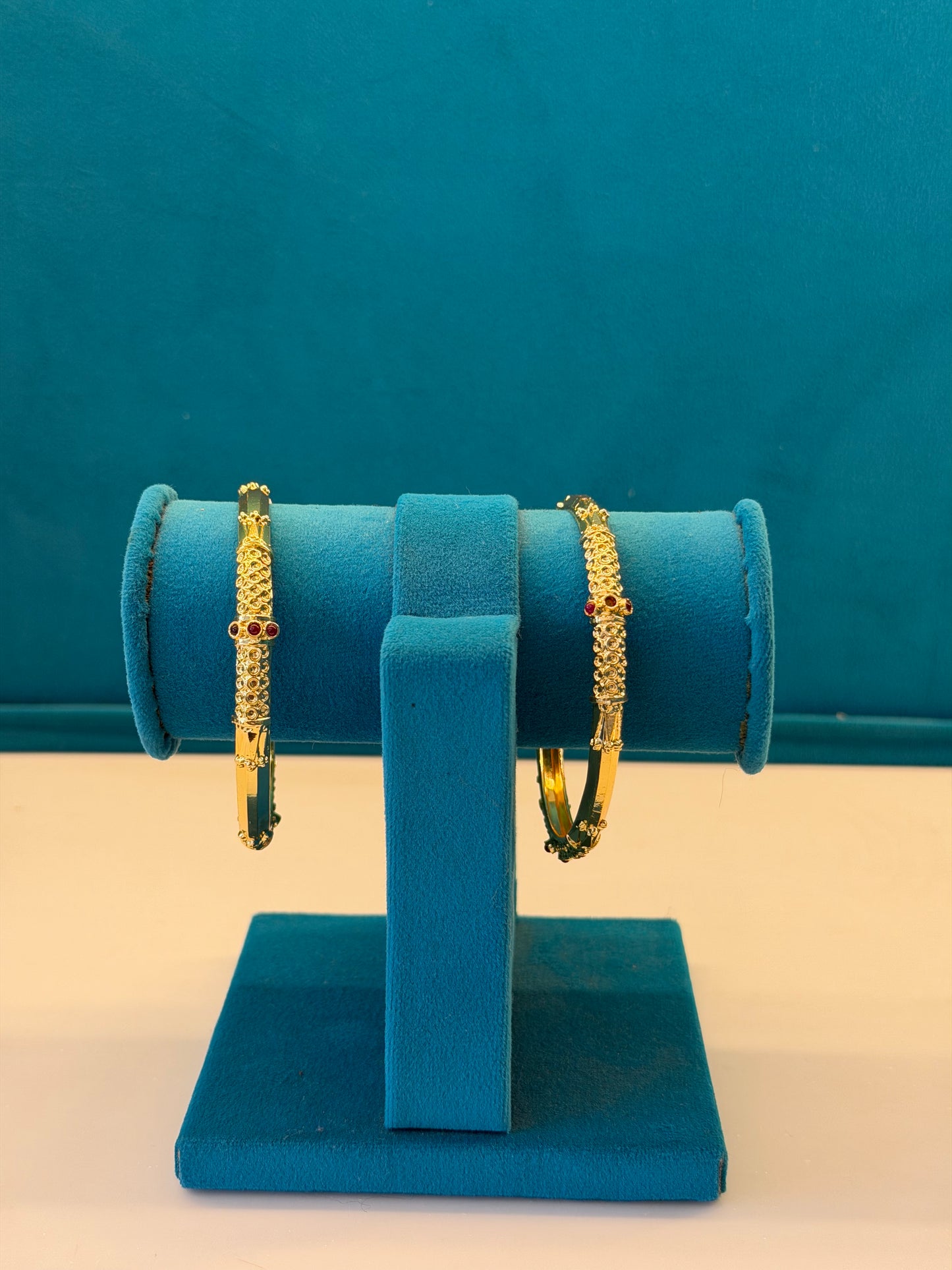 BANGLE 92.5 SILVER GOLD POLISHED (2668)