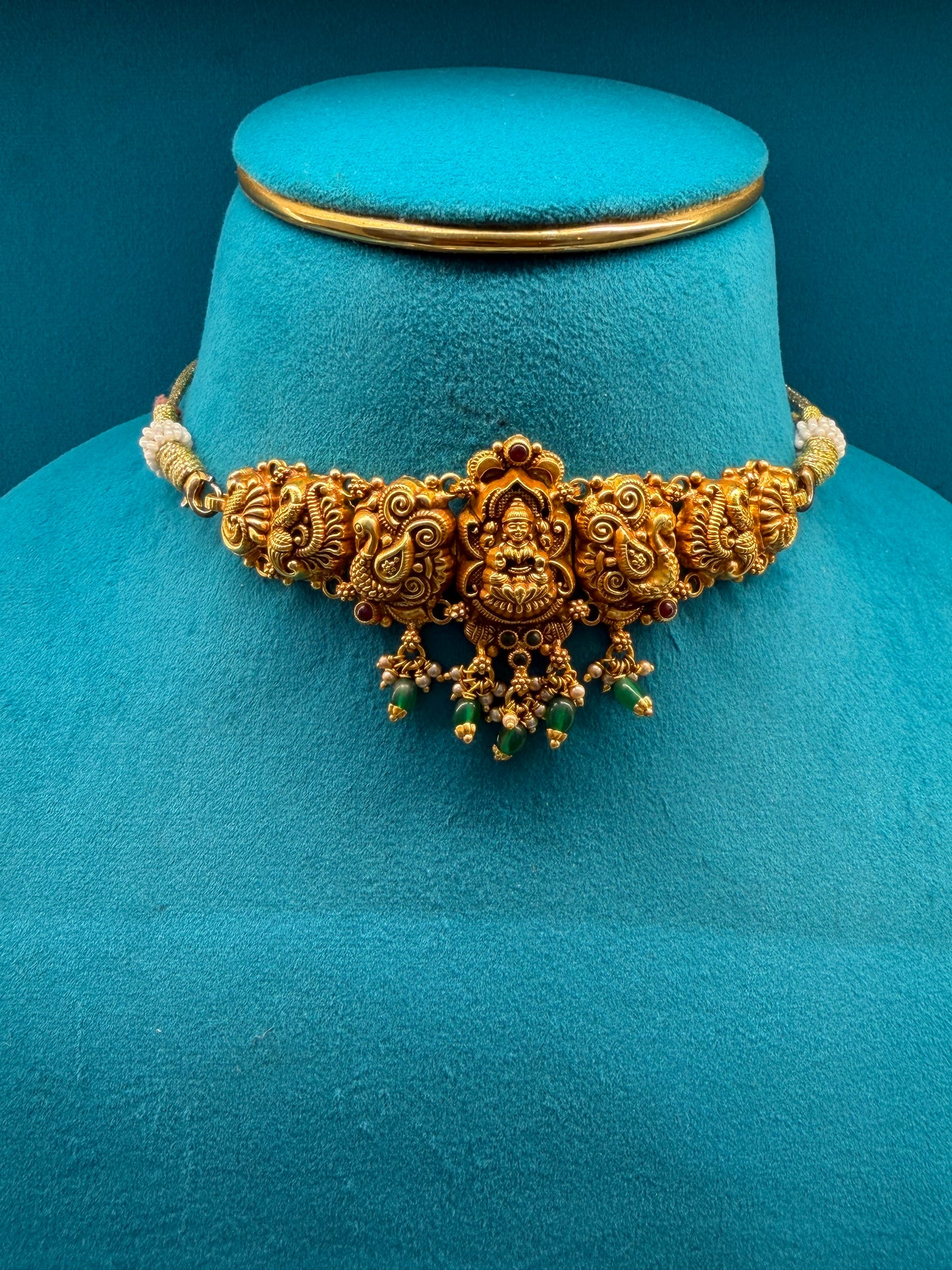 Short Choker / Bajuband 92.5 Silver Gold Polish Fancy (9790)