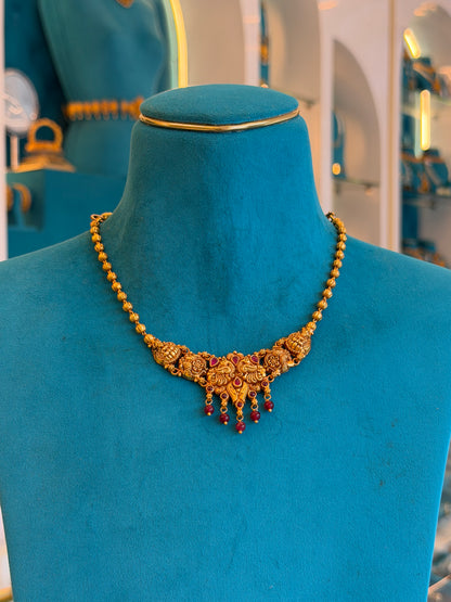 Short Necklace in 92.5 Silver Gold Polish (9840)