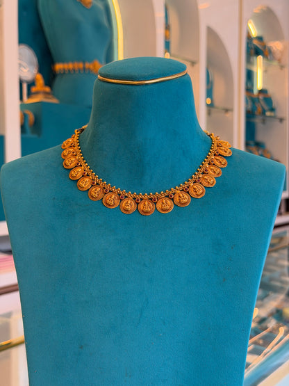 Short Necklace in 92.5 Silver Gold Polish (9829)