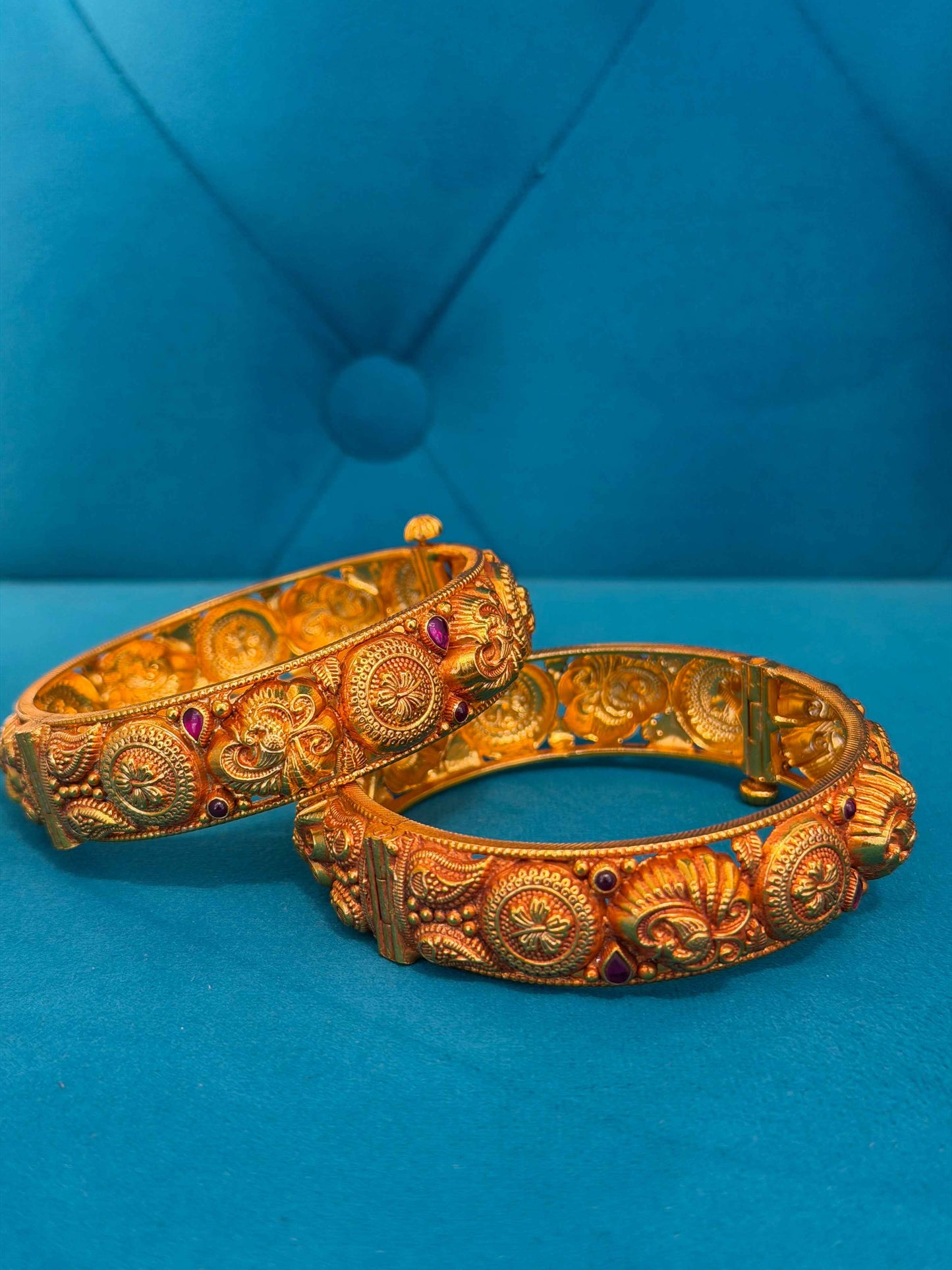 BANGLE 92.5 SILVER GOLD POLISHED (2666)