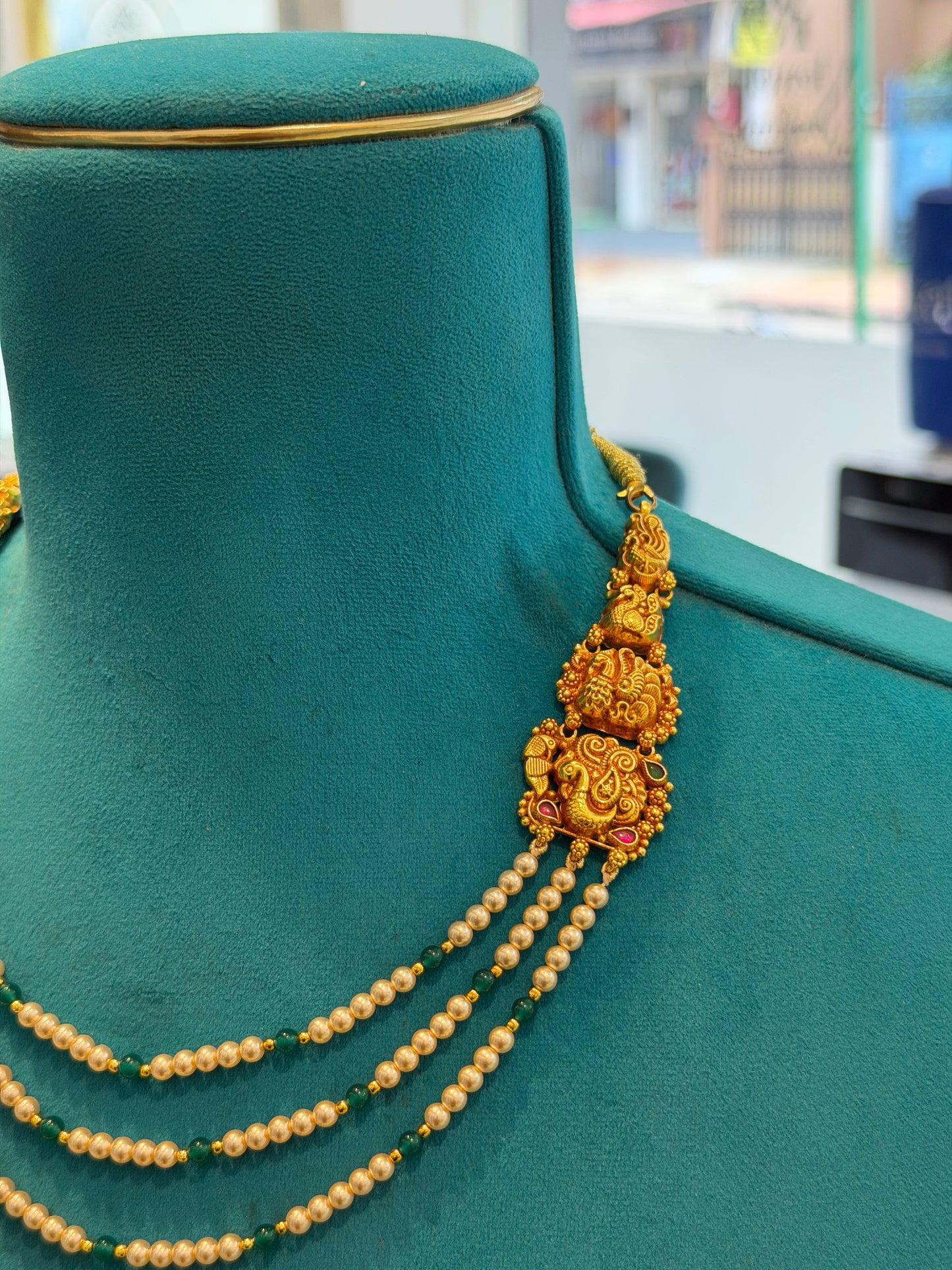 Beads Chain in 92.5 Silver Gold Polished (6731)