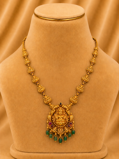 Short Necklace in 92.5 Silver Gold Polish (9825)