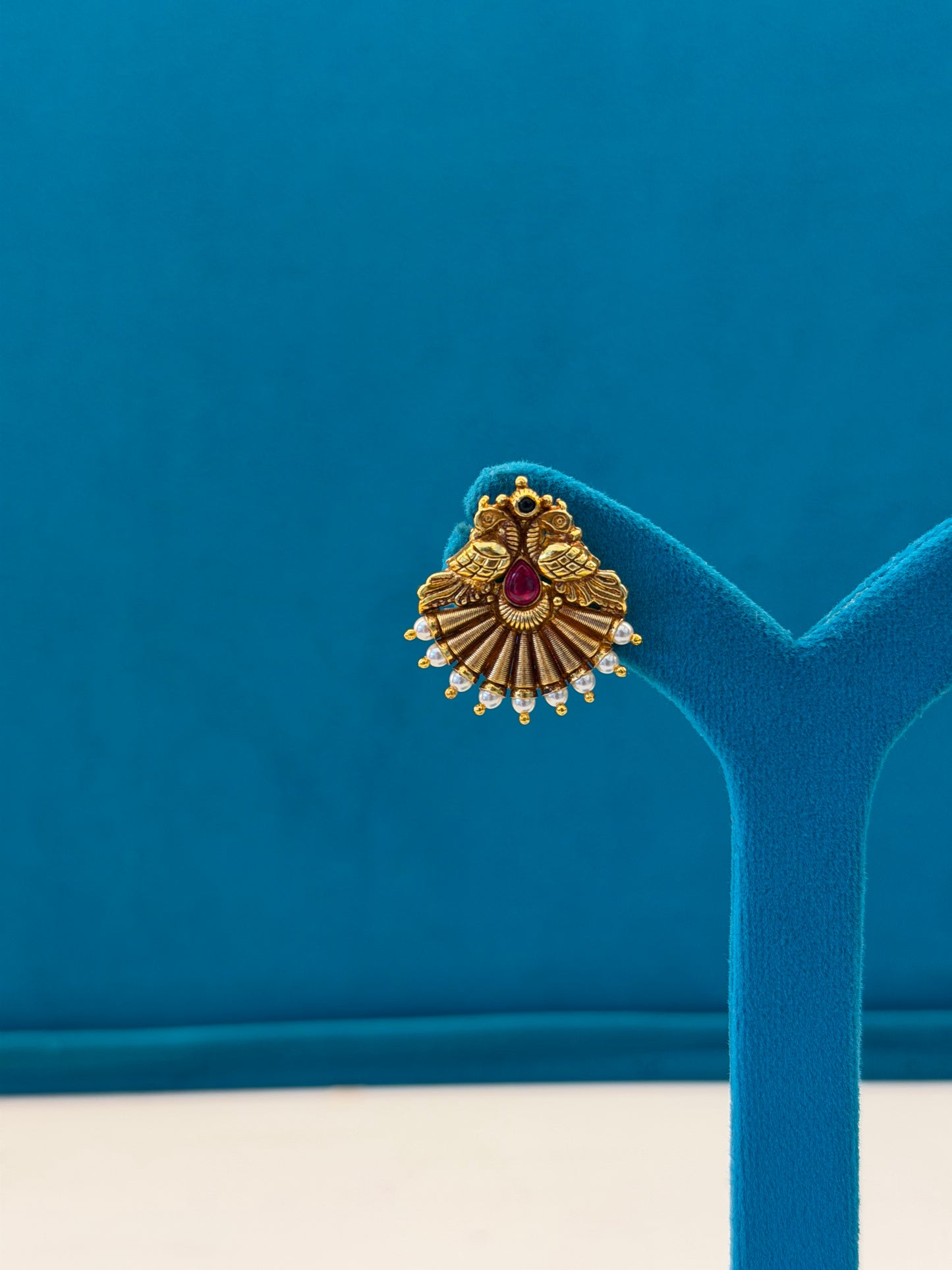 EARINGS/TOPS 92.5 SILVER GOLD POLISHED (1036)