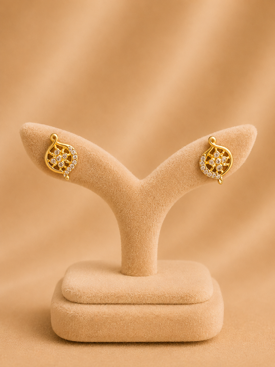 EARINGS/TOPS 92.5 SILVER GOLD POLISHED (1014)