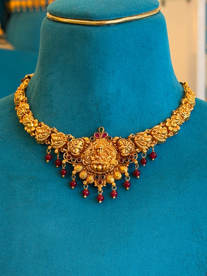 Short Necklace in 92.5 Silver Gold Polish (9813)