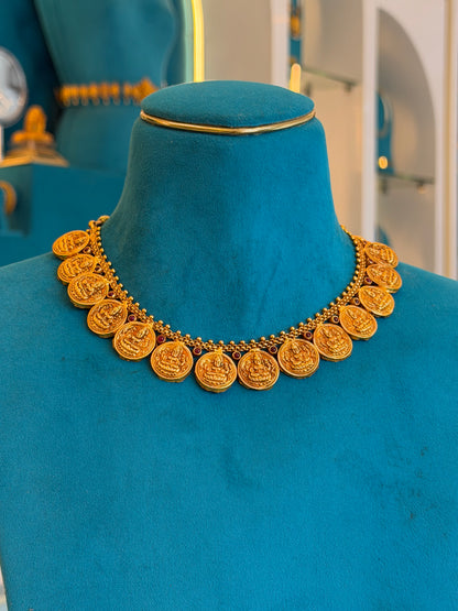 Short Necklace in 92.5 Silver Gold Polish (9822)