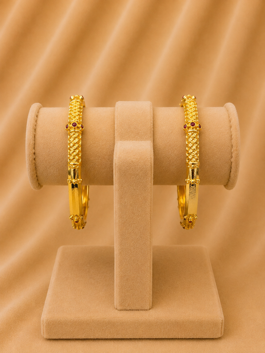 BANGLE 92.5 SILVER GOLD POLISHED (2668)