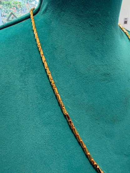 MANGALYA / MANGALSUTAR CHAIN 92.5 SILVER GOLD POLISHED (4562)