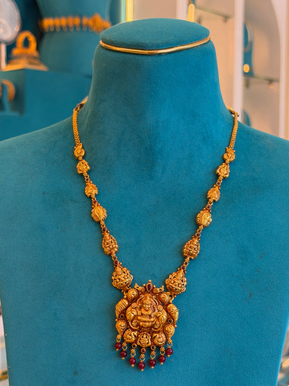 Short Necklace in 92.5 Silver Gold Polish (9828)