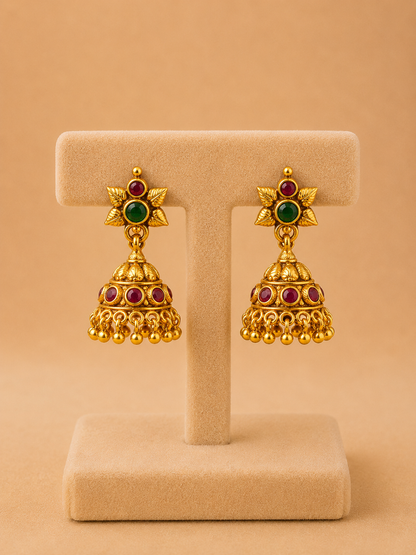 JUMKI 92.5 SILVER GOLD POLISHED (51235) - AURA925.COM